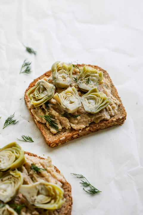 White Bean Ricotta & Baby Artichoke Toast