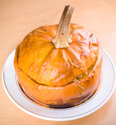 Baked Pineapple Stuffed Pumpkin