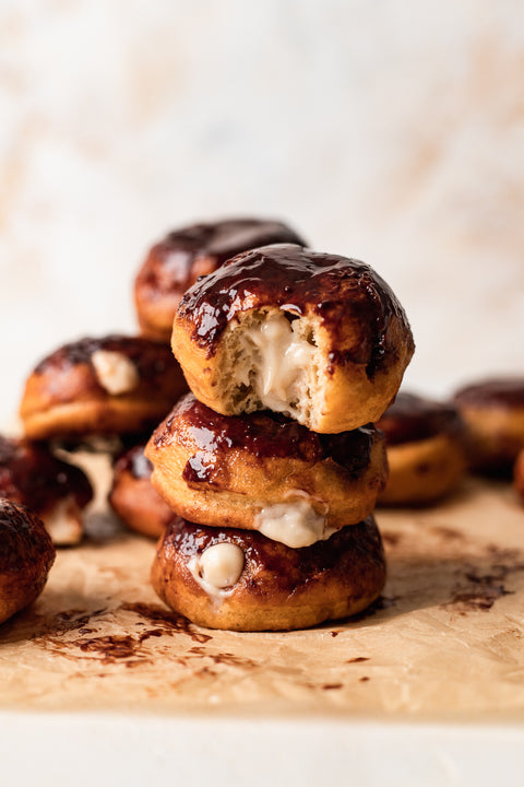 Vegan Boston Cream Donuts