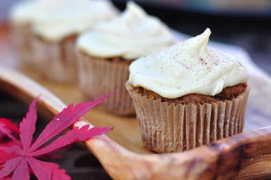 Pumpkin Cupcakes with Dairy-Free Cream Cheese Frosting