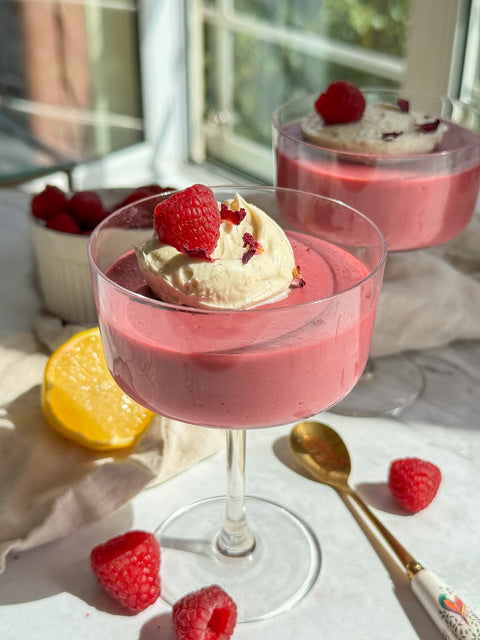 Dairy-Free Raspberry Possets