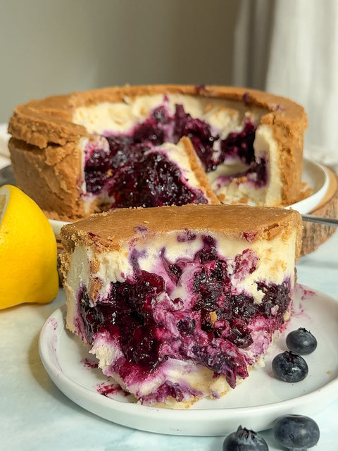 Upside Down Blueberry Cheesecake (Dairy-Free)