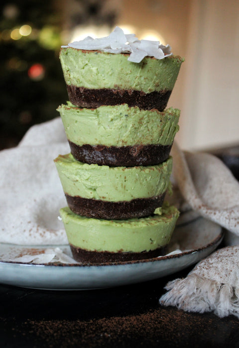 Vegan Mini Mint Chocolate Ice Cream Pies