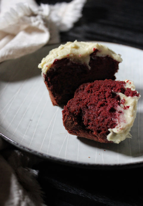 Sugar-Free Vegan Red Velvet Cupcakes