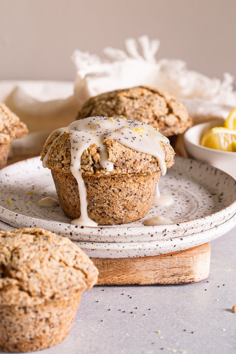 Vegan Grain-Free Lemon Poppyseed Muffins