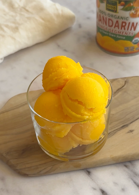 1-Ingredient Mandarin Orange Ninja Creami Sorbet