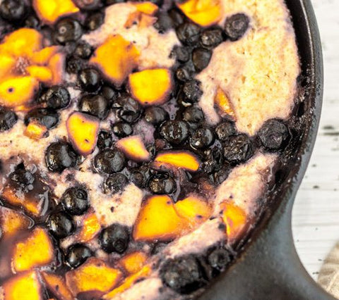 Mango-Blueberry Cobbler