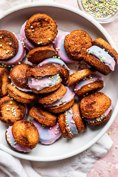 Vegan Cotton Candy Ice Cream Sandwiches