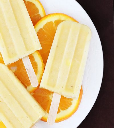 Pineapple, Orange, Banana Popsicles