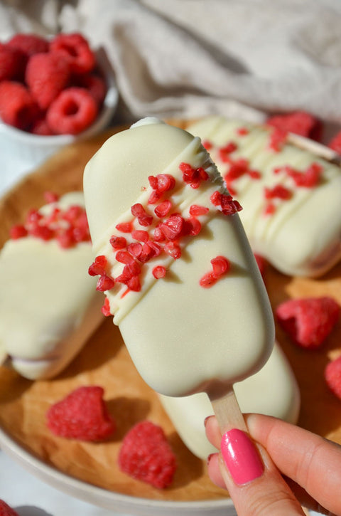 Vegan Raspberry Magnum Ice Cream Bars