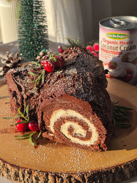 Healthier No-Bake Holiday Yule Log