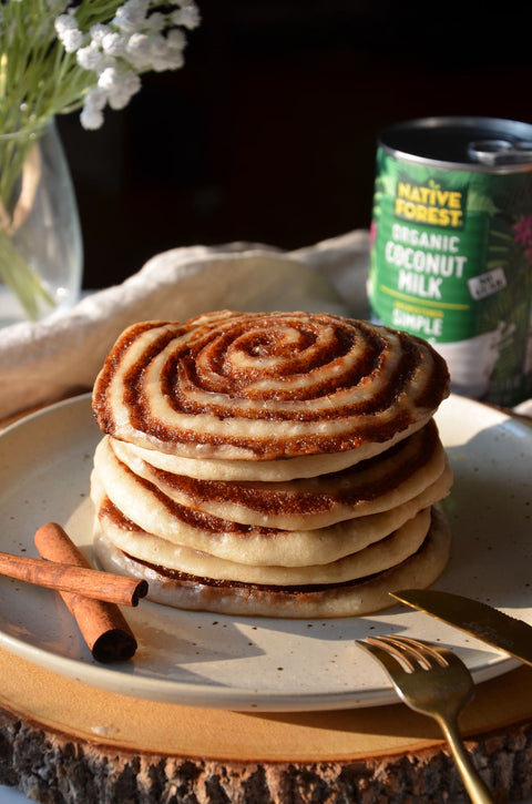 Viral Cinnamon Roll Pancakes