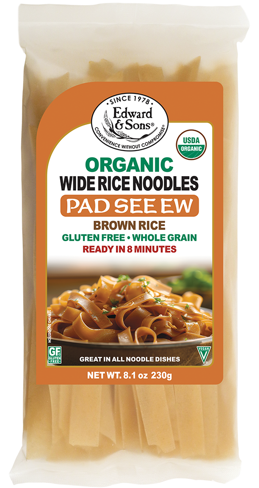 Edward & Sons® Organic Wide Rice Noodles Pad See Ew Brown Rice – Edward ...