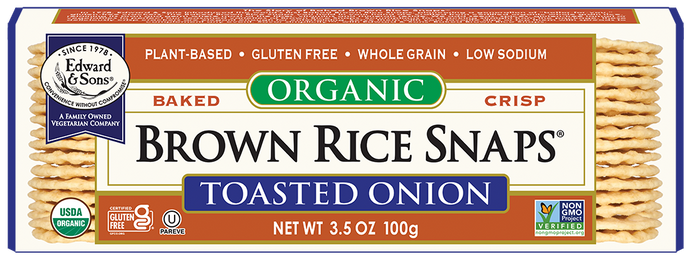 Edward & Sons® Organic Toasted Onion Brown Rice Snaps®