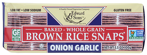 Onion Garlic Brown Rice Snaps®