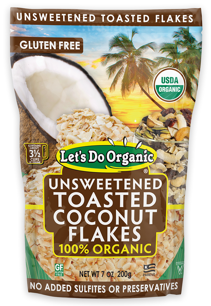 Let's Do Organic® Organic Unsweetened Toasted Coconut Flakes